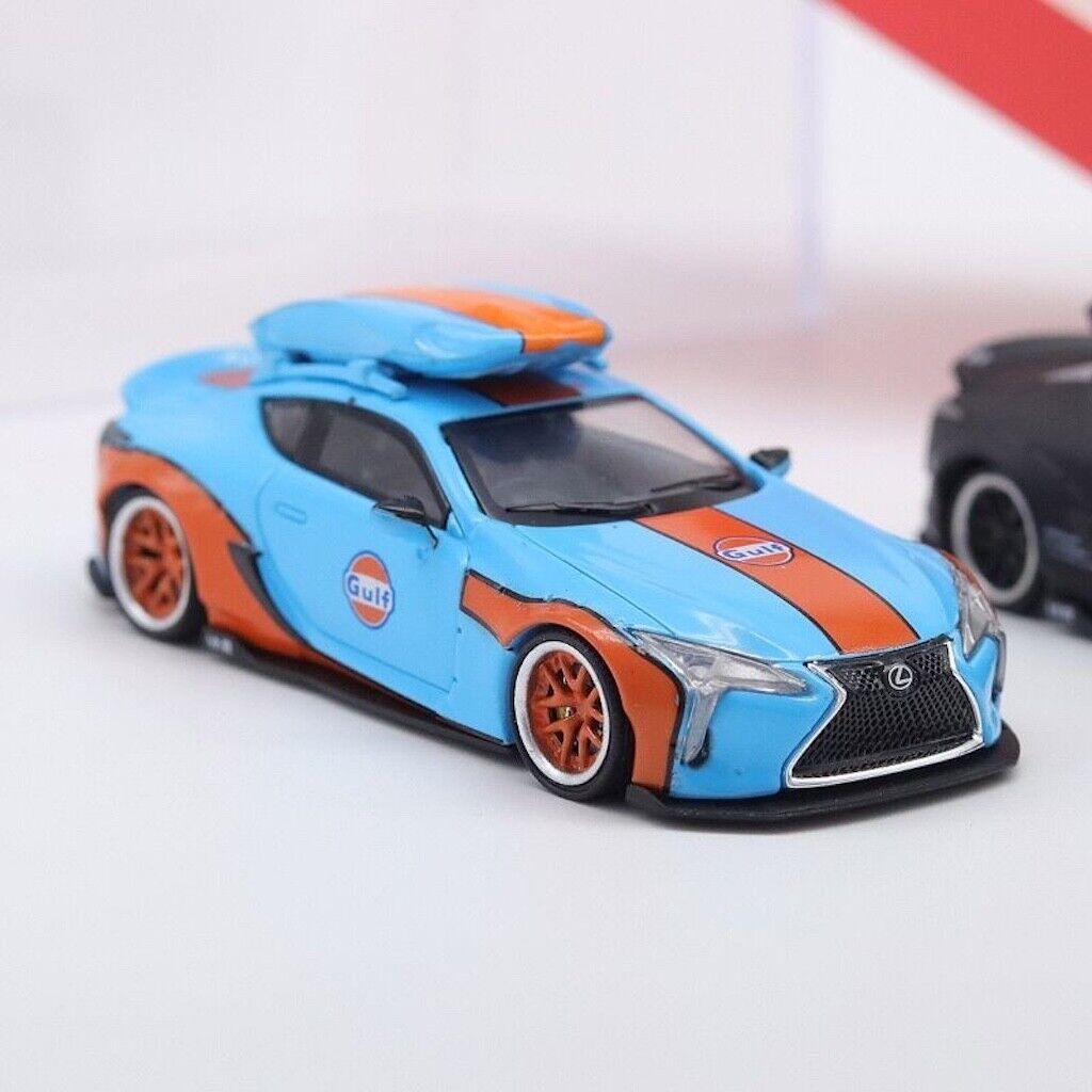 Master 1:64 JDM Gulf LC500 LB Widebody Sports Model Diecast Metal