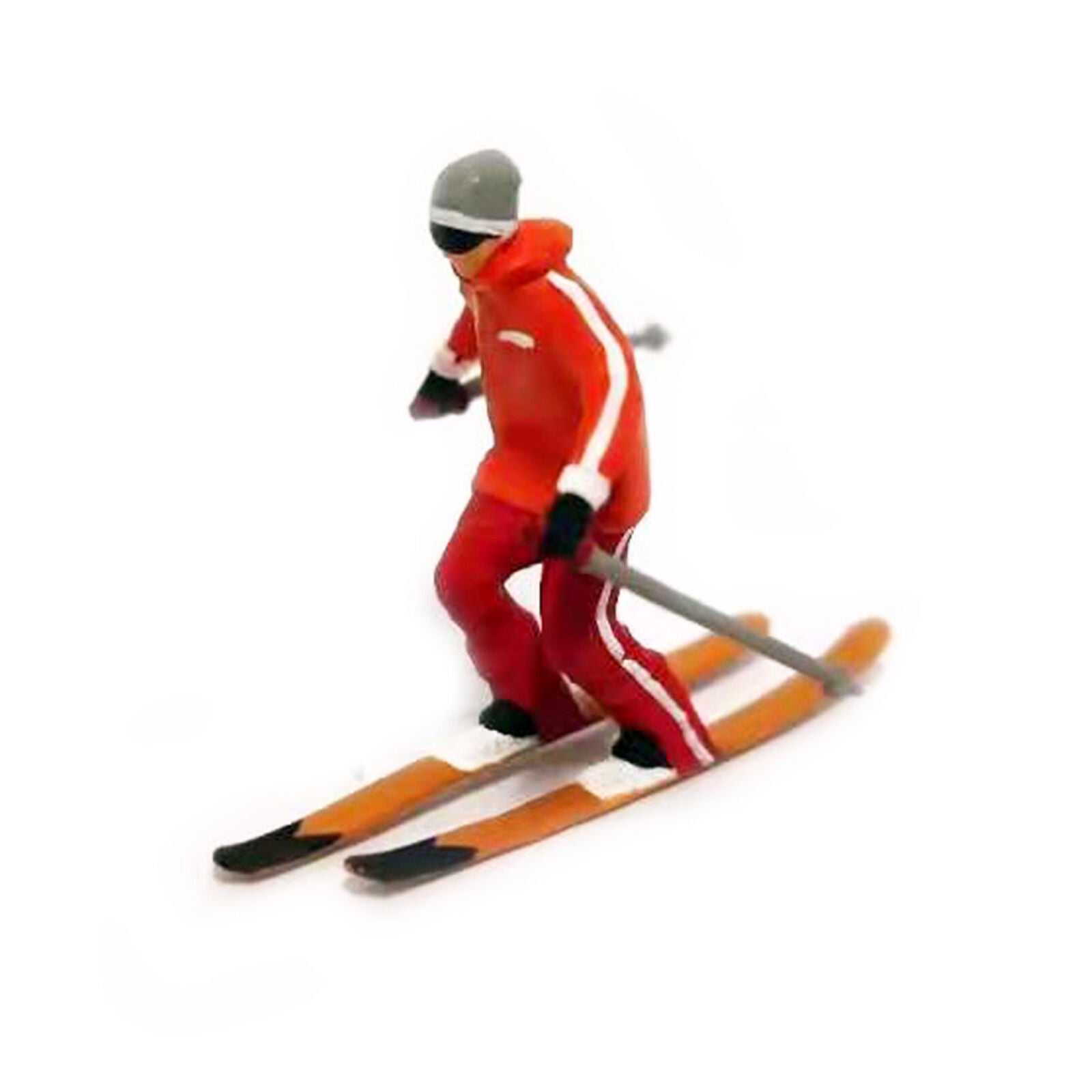 1:64 Painted Figure Mini Model Miniature Resin Diorama Skiing Ski Lady Girl  Toy