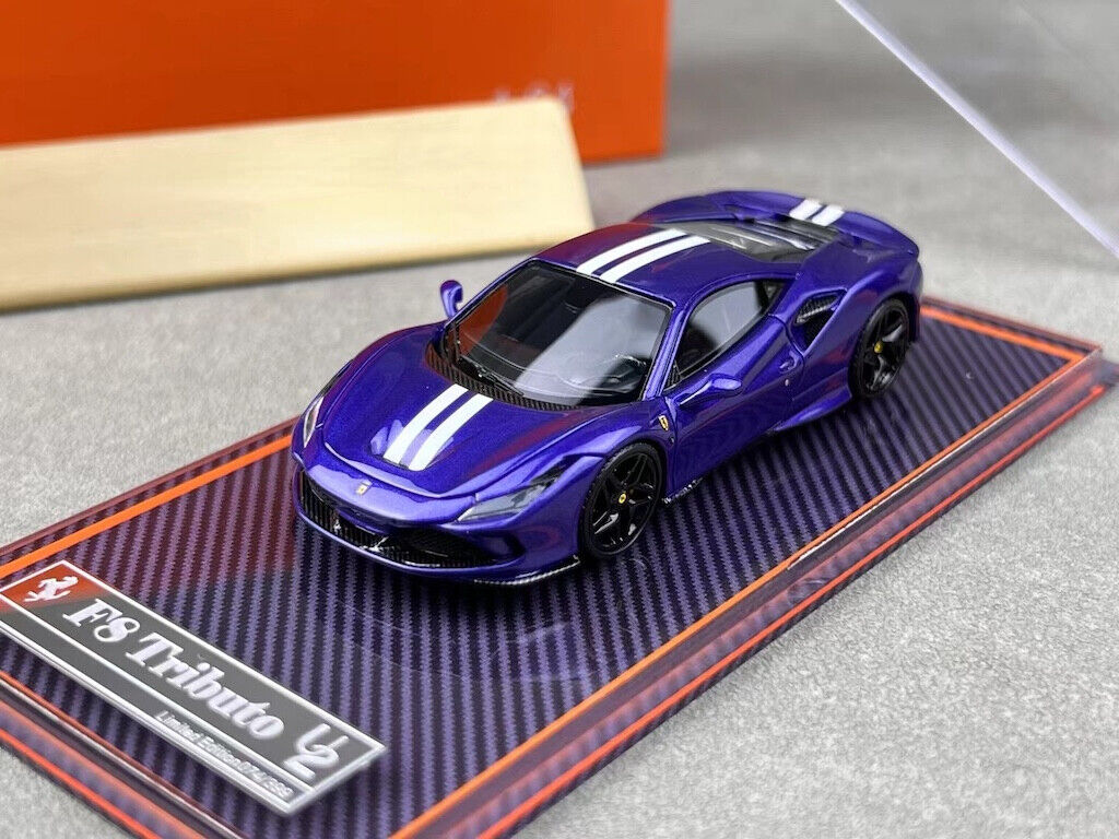 U2 1:64 Purple F8 Tributo Super Racing Sports Model Diecast Resin 