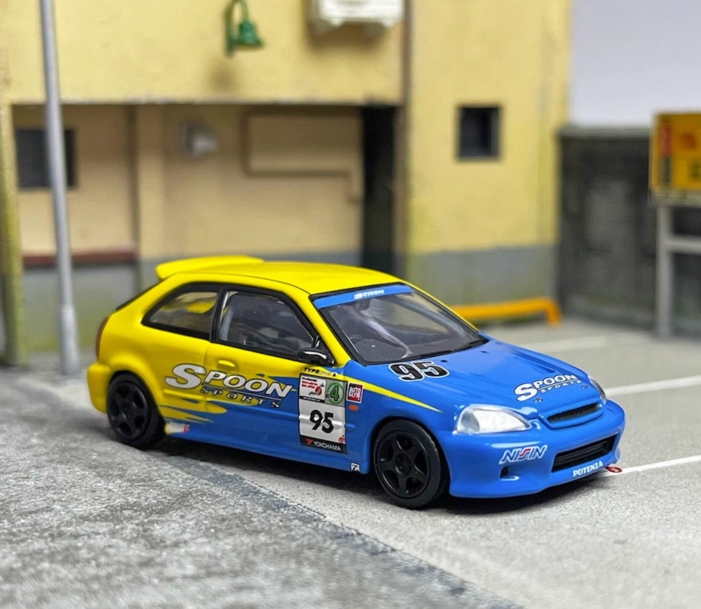 INNO 1:64 JDM Civic Type R EK9 Spoon Racing Sports Model Diecast