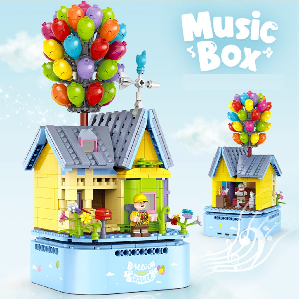 Building blocks - house with balloons - compatible with lego