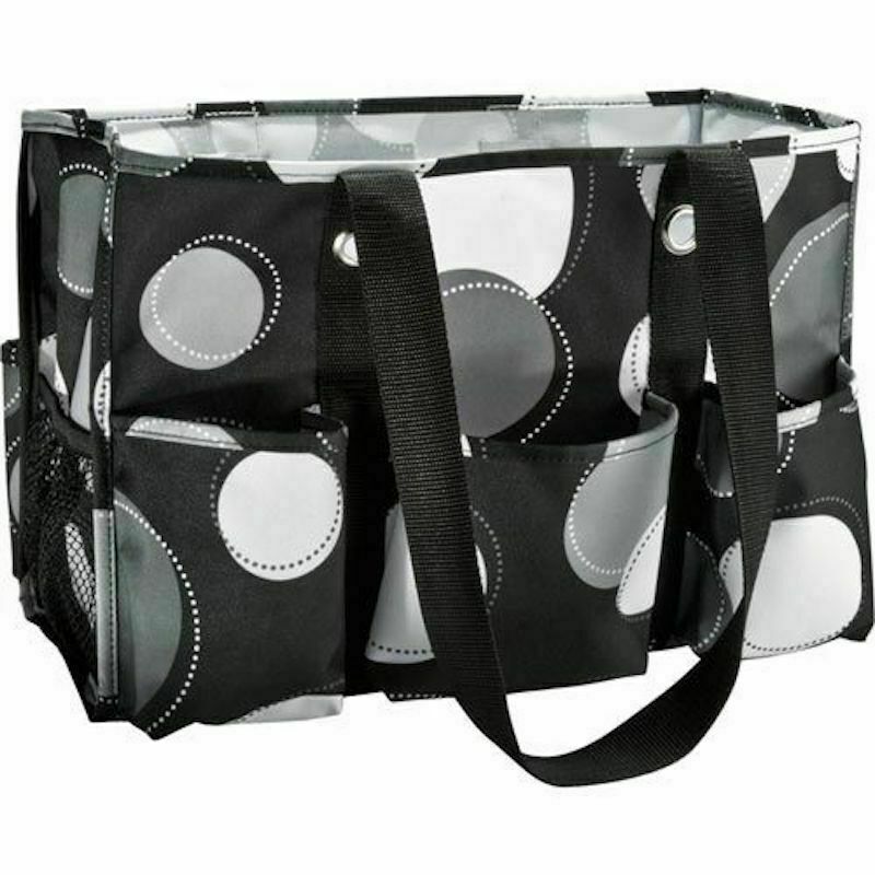 Thirty-One Bags Minty Chip Organizing Utility Tote Bag 7 Pockets
