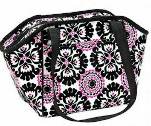 11x8x3 Insulated Lunch Bags Food Containers Bag Thermal Flat Bento Bag  Pink