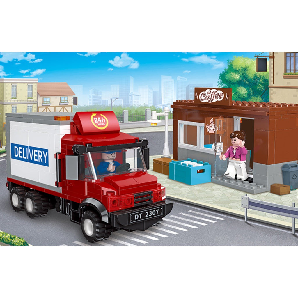 325PCS MOC City Food Delivery Coffee Shop Store Figure Model To – mycrazybuy store