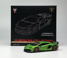 Load image into Gallery viewer, HH 1:64 Green Sian Aventador SVJ Racing Sports Model Diecast Metal Car New
