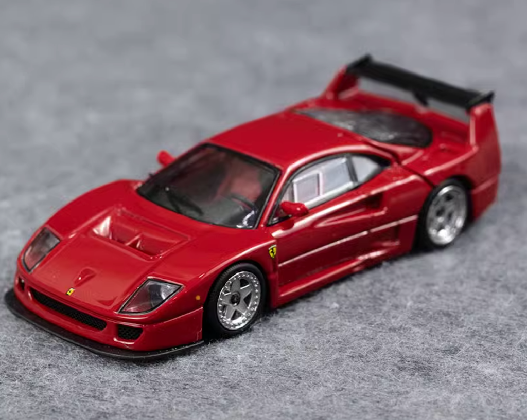 SH 1:64 Red F40 LM Racing Sports Model Diecast Metal Car New Collection