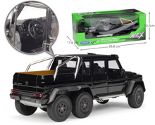 Load image into Gallery viewer, WELLY 1:24 C63 6x6 SUV Pickup Truck Sports Model Diecast Metal Car Display
