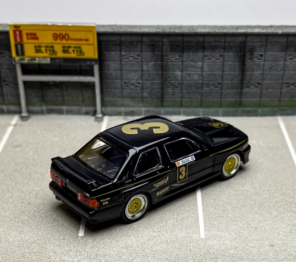 Scalemini 1:64 Black M3 E30 Coupe Racing Sports Model Diecast