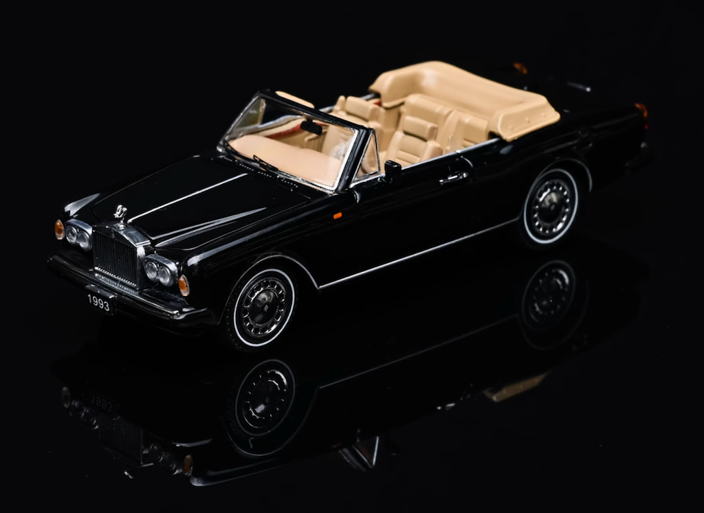 GFCC 1:64 Black 1993 Corniche IV Drophead Convertible Model Diecast Metal Car