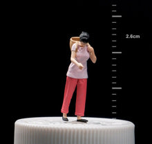 Load image into Gallery viewer, 1:64 Painted Figure Mini Model Miniature Resin Diorama Sand Farmer Lady Worker New Scene
