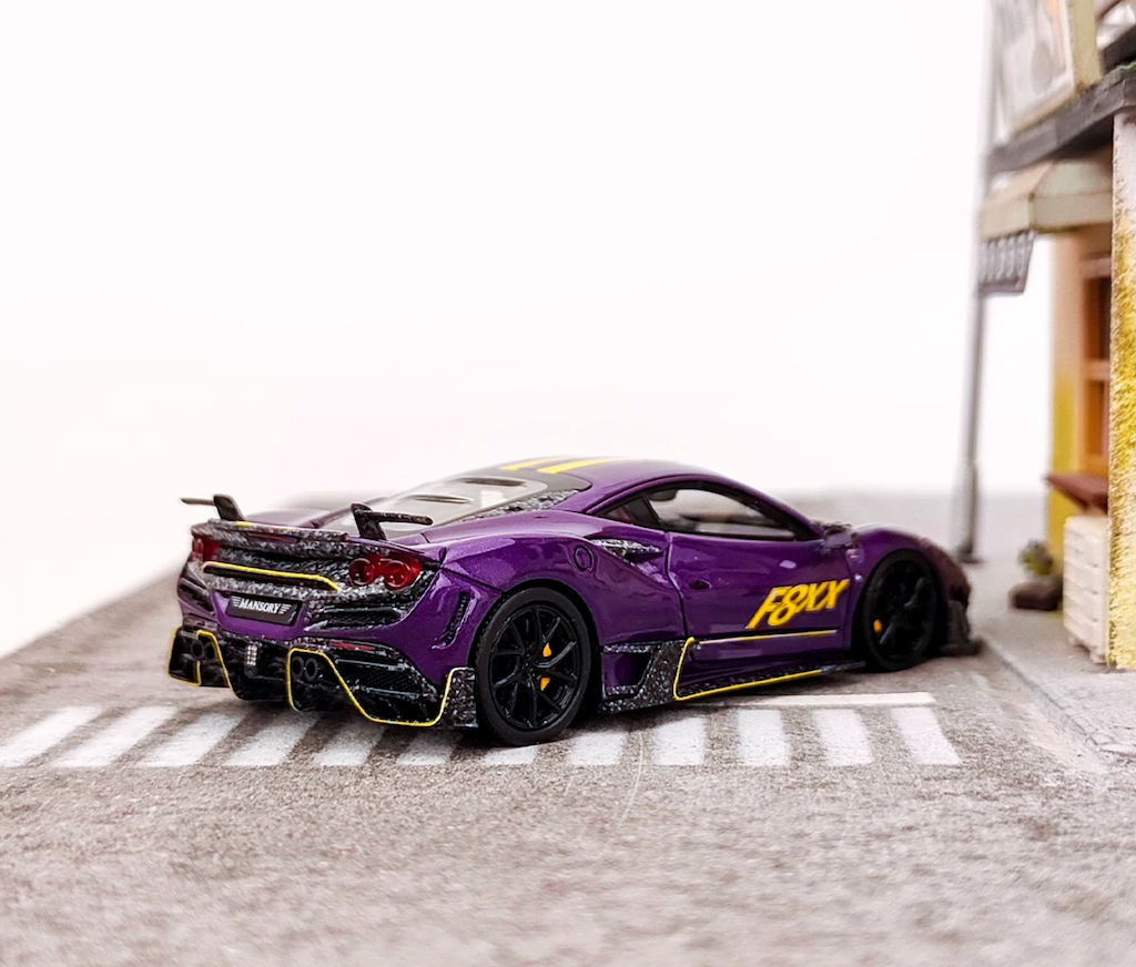 Fuelme 1:64 Purple Mansory F8XX Racing Sports Model Diecast Resin 