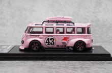 Load image into Gallery viewer, TPC 1:64 Pink VW T1 Kombi Van #43 Camper Model Diecast Metal Car New
