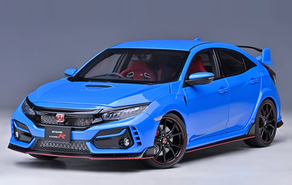 AUTOart 1:18 JDM Blue Civic Type R FK8 2021 Sport Model Diecast Metal Car New