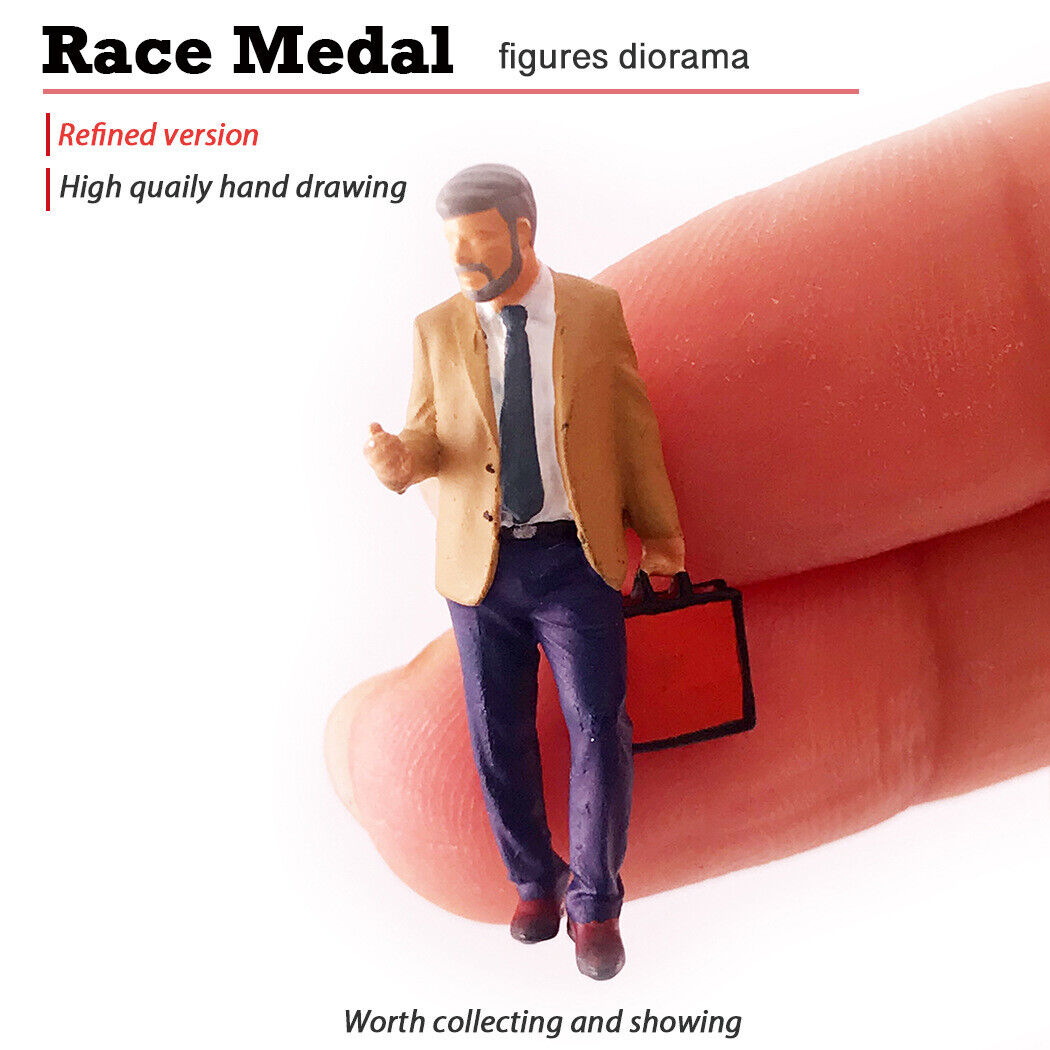 1:64 Painted Figure Mini Model Miniature Resin Diorama Sand Shopping Suit Man