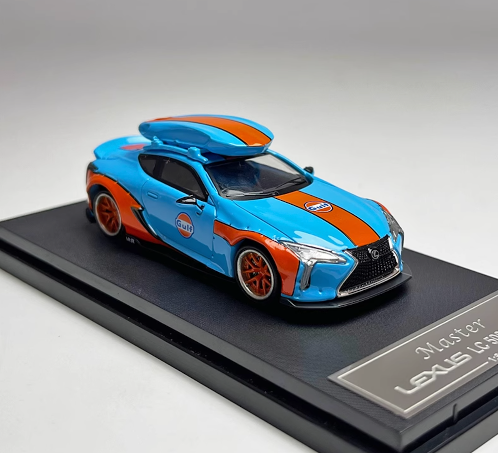 Master 1:64 JDM Gulf LC500 LB Widebody Sports Model Diecast Metal