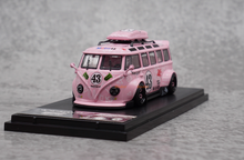 Load image into Gallery viewer, TPC 1:64 Pink VW T1 Kombi Van #43 Camper Model Diecast Metal Car New
