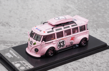 Load image into Gallery viewer, TPC 1:64 Pink VW T1 Kombi Van #43 Camper Model Diecast Metal Car New
