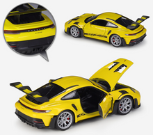 Load image into Gallery viewer, WELLY 1:24 Yellow 911 992 GT3 RS Racing Sports Model Diecast Metal Car New
