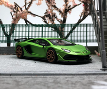 Load image into Gallery viewer, HH 1:64 Green Sian Aventador SVJ Racing Sports Model Diecast Metal Car New
