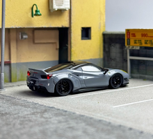 Load image into Gallery viewer, CM 1:64 Gray LBWK 488 Widebody Super Racing Sports Model Diecast Metal Car
