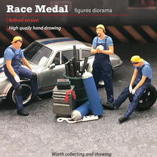 Load image into Gallery viewer, 1:64 Painted Figure Mini Model Miniature Resin Diorama Car Repairman Repaired B
