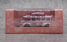 Load image into Gallery viewer, TPC 1:64 Pink VW T1 Kombi Van #43 Camper Model Diecast Metal Car New
