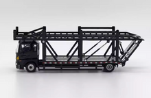 Load image into Gallery viewer, UM 1:64 Black 500 HINO Ranger Double Transport truck Model Diecast Metal Car
