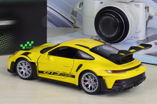 Load image into Gallery viewer, WELLY 1:24 Yellow 911 992 GT3 RS Racing Sports Model Diecast Metal Car New
