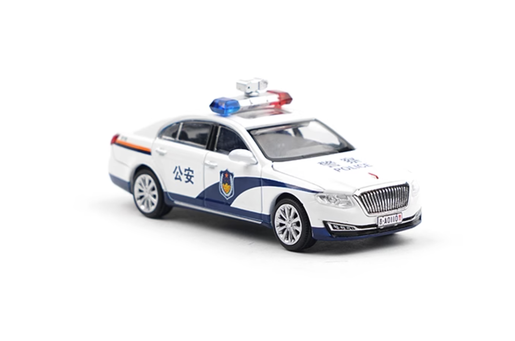 XCARTOYS 1:64 Police HQ Hongqi H7 Sedan Model Toy Metal Car NIP