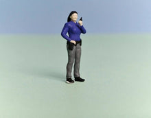 Load image into Gallery viewer, 1:64 Painted Figure Model Miniature Resin Police Woman Walkie-Talkie Talking Collection
