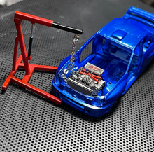 Load image into Gallery viewer, 1:64 STI WRX Parts Engine Lifting Bracket Garage Scene Model Resin Car Set
