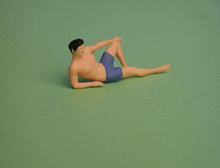 Load image into Gallery viewer, 1:64 Painted Figure Model Miniature Resin Sand Beach Boy Man Swimming Laying Toy Collection
