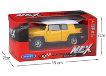 Load image into Gallery viewer, WELLY 1:36 Yellow Land Cruiser FJ SUV Sports Model Diecast Toy Metal Car BN
