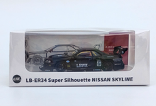 Load image into Gallery viewer, CM 1:64 JDM Black Skyline GTR ER34 LBWK #5 Sports Model Diecast Metal Car New
