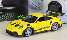 Load image into Gallery viewer, WELLY 1:24 Yellow 911 992 GT3 RS Racing Sports Model Diecast Metal Car New
