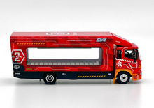 Load image into Gallery viewer, UM 1:64 Red 500 HINO EVA Ranger Transporter Truck Model Diecast Metal Car
