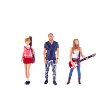 Load image into Gallery viewer, 1:64 Painted Figure Model Miniature Resin Diorama Street Band Guitarist Artists
