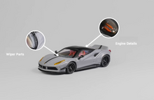 Load image into Gallery viewer, CM 1:64 Gray LBWK 488 Widebody Super Racing Sports Model Diecast Metal Car
