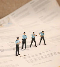 Load image into Gallery viewer, 1:64 Painted Figure Mini Model Miniature Diorama Sand Hong Kong Police Man Toy Collection
