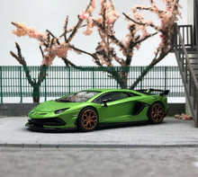 Load image into Gallery viewer, HH 1:64 Green Sian Aventador SVJ Racing Sports Model Diecast Metal Car New
