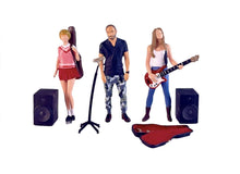 Load image into Gallery viewer, 1:64 Painted Figure Model Miniature Resin Diorama Street Band Guitarist Artists
