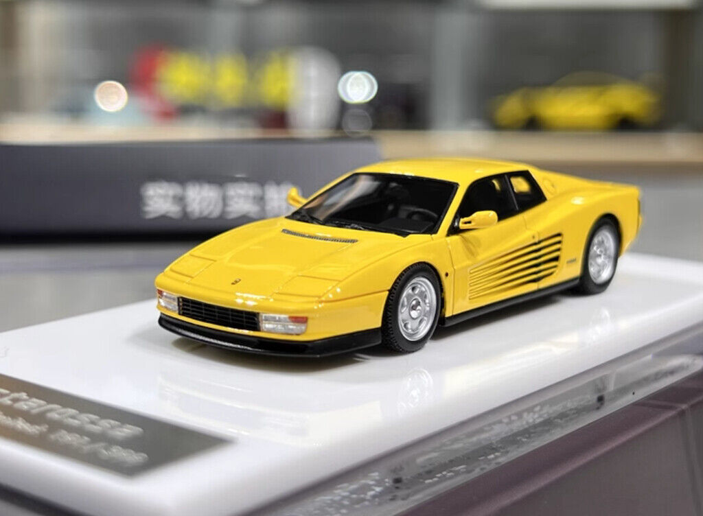 1:64 CL Yellow Testarossa Racing Sports Model Diecast Resin Car New Collection