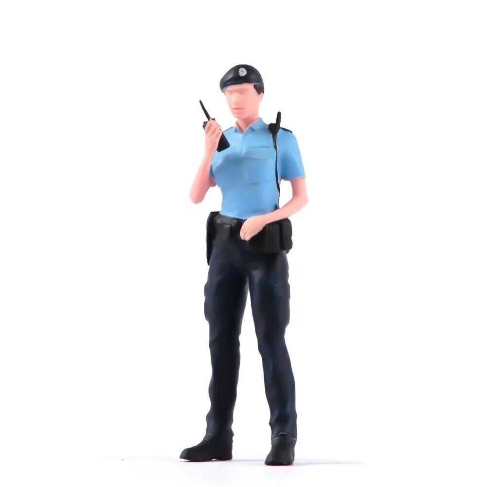 1:64 Painted Figure Model Miniature Resin Diorama Sand Policeman Cop Woman Lady New Collection