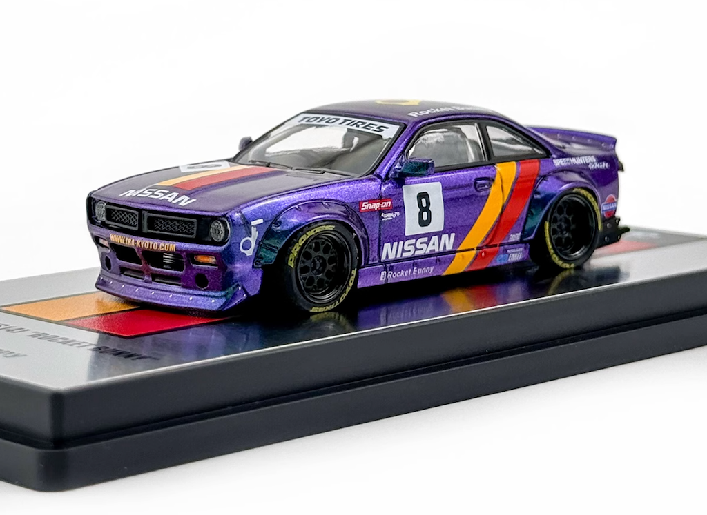 Inno 1:64 Purple SILVIA S14 Boss Rocket Bunny Sports Model Diecast Metal Car