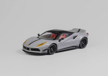 Load image into Gallery viewer, CM 1:64 Gray LBWK 488 Widebody Super Racing Sports Model Diecast Metal Car
