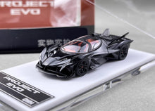 Load image into Gallery viewer, DMH 1:64 Black Project Evo Racing Sports Model Diecast Metal Car New Collection
