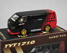 Load image into Gallery viewer, Masdi 1:64 2010 Black Advan Hiace Van MPV Sports Model Diecast Metal Car New Collection
