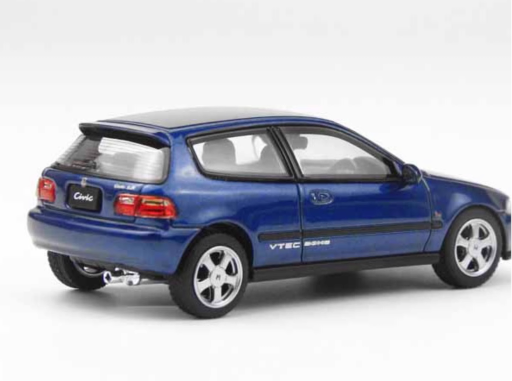 LCD 1:64 JDM Blue EG6 Civic SIR Hatchback Sports Model Diecast