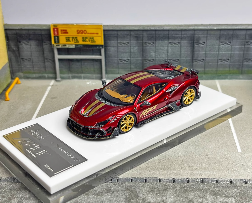 Fuelme 1:64 Red Mansory F8XX Racing Sports Model Diecast Resin Car