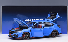 Load image into Gallery viewer, AUTOart 1:18 JDM Blue Civic Type R FK8 2021 Sport Model Diecast Metal Car New
